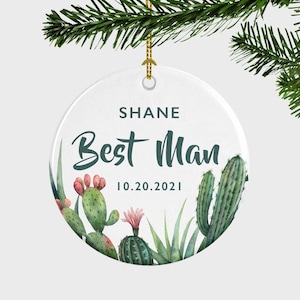 Best man christmas ornament clearance