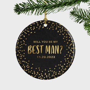Best man christmas ornament clearance