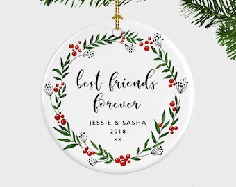 best friends forever christmas ornament christmas ornament for friend bff best friend sister gift friend birthday gift gift under 20 - Best Friend Christmas Ornaments best friends forever christmas ornament christmas ornament for friend bff best friend sister gift friend birthday gift gift under 20 - Best Friend Christmas Ornaments
