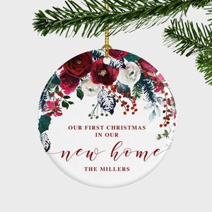 First Christmas in Our New Home Christmas Ornament, Christmas Ornament For New Home, Personalised Housewarming Gift,New Home Gift For Couple