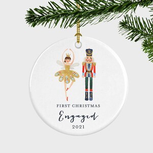 Nutcracker Engagement Christmas Ornament, Christmas Gift For Fiance, Nutcracker Christmas Ornament, First Christmas Engaged, Engagement Gift