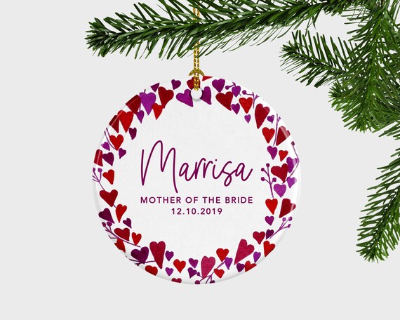 mother of the bride christmas ornament