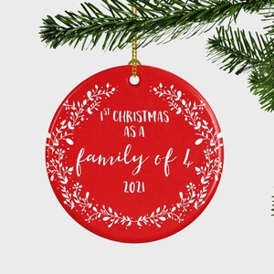 Personalized Family of4 Ornament,First Christmas As A Family of Four Ornament,Family of 4 Ornament,Family of Four Ornament,Gift For Family,