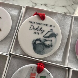 Daddy's First Christmas Ornament, First Christmas As A Daddy Christmas Ornament, First Christmas Ornament For Dad, Christmas Gift For Dad image 3