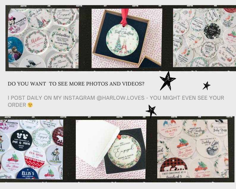 a collage of photos of christmas ornaments