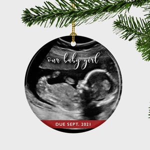 Baby Scan Christmas Keepsake, Baby Scan Photo Ornament, Ultrasound Photo, Personalised Baby Shower Gift, Pregnancy Announcement,Grandparents