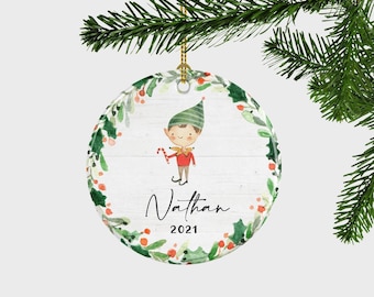Baby's First Christmas Ornament, Personalized Christmas Ornament, Baby Boy's First Christmas, Baby Boy Christmas Gift, Christmas Bauble
