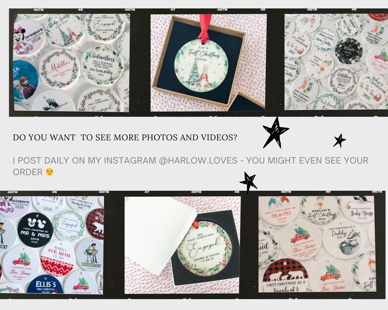 a collage of photos of christmas ornaments