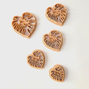 Monstera Leaf Heart Cutter | Polymer Clay Tools | Tropical Clay Cutter | Earring Cutter | Clay Cutter Set | Clay Cutters | Earring Making