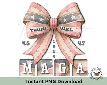 Trump Girl 2024, 45, 47 PNG.  Instant download sublimation
