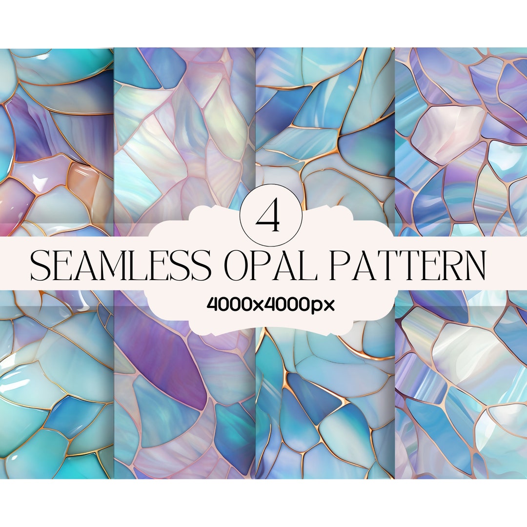 Elegant Opal Seamless Pattern, Digital Art for Versatile Designs ...
