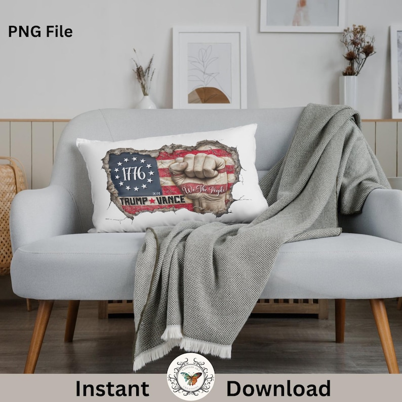 We the people patriotic flag and fist, Donald Trump  Vance 2024 President and vice President PNG file for sublimation and printing shirts, mugs