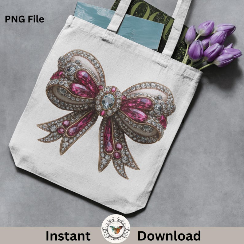 5 elegant Sparkly Rhinestone Bow Png, Sublimation Design, Faux Embroidery Png, Crystal Silver Bow Png, T-Shirt Design, Digital Download Png, DTF