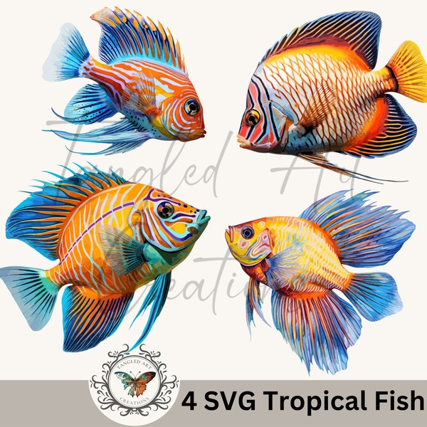 Colorful Tropical fish, SVG file 300, clipart Fish, fish lovers, sublimation ocean fish