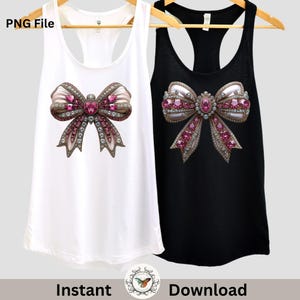 5 elegant Sparkly Rhinestone Bow Png, Sublimation Design, Faux Embroidery Png, Crystal Silver Bow Png, T-Shirt Design, Digital Download Png, DTF