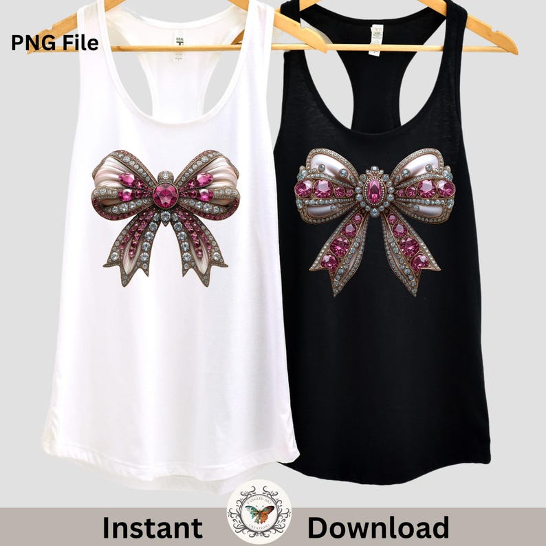 5 elegant Sparkly Rhinestone Bow Png, Sublimation Design, Faux Embroidery Png, Crystal Silver Bow Png, T-Shirt Design, Digital Download Png, DTF