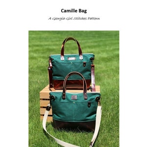 Camille Bag PATTERN (PDF) - Measure and cut Pattern (No Pattern Pieces) - Instant Download - Sewing Pattern