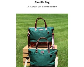 Camille Bag PATTERN (PDF) - Measure and cut Pattern (No Pattern Pieces) - Instant Download - Sewing Pattern