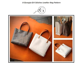 Brooke Mini (and bonus full-size) - Leather Sewing PATTERN (pdf)-*ADVENTUROUS BEGINNER Level* - Includes Pattern Pieces