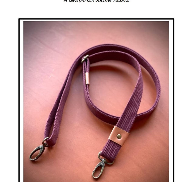 Making an Adjustable Leather Strap - Measurements & Instructions (PDF) - Use on almost any bag