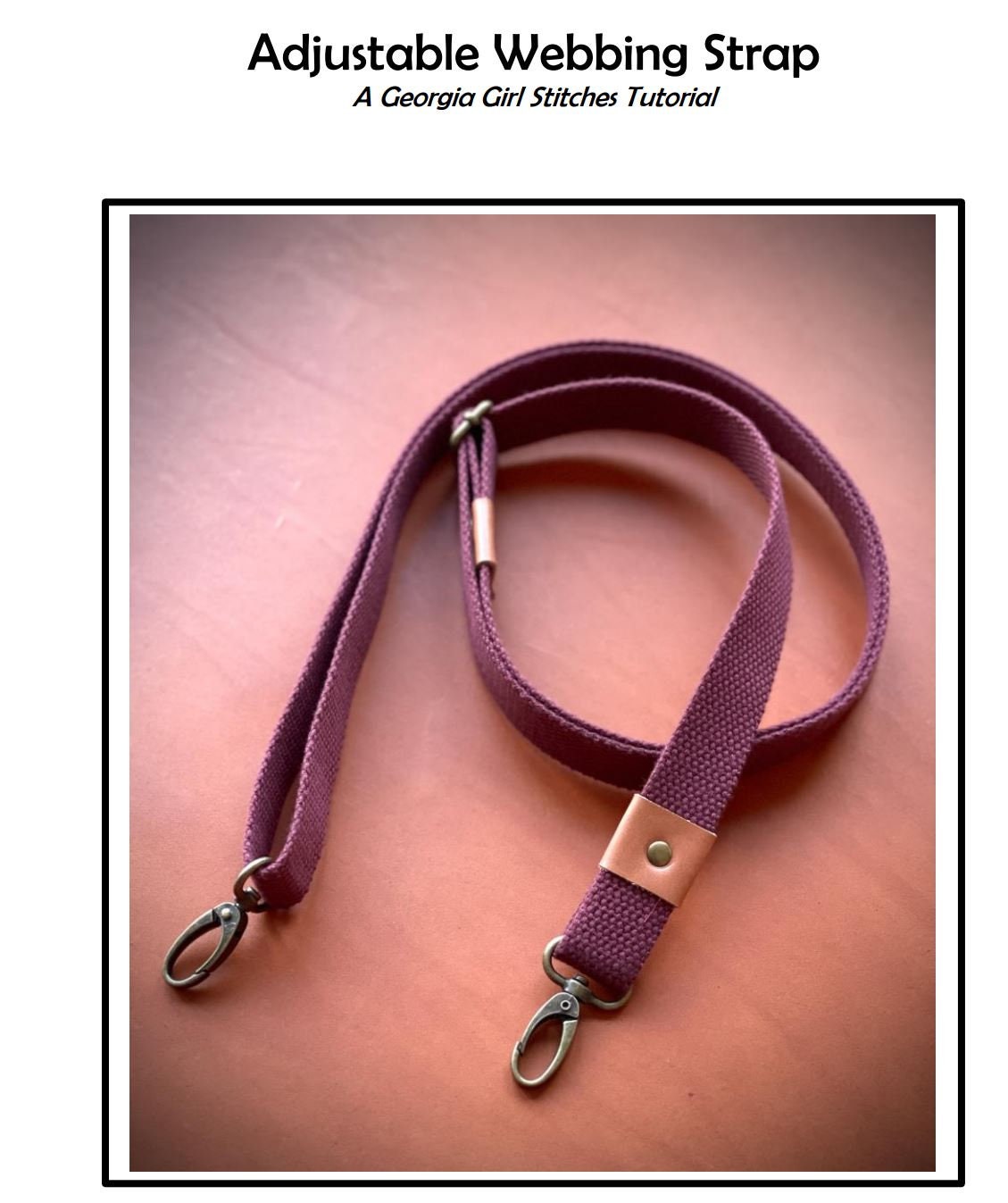 Making an Adjustable Leather Strap Measurements & Instructions PDF Use on  Almost Any Bag 