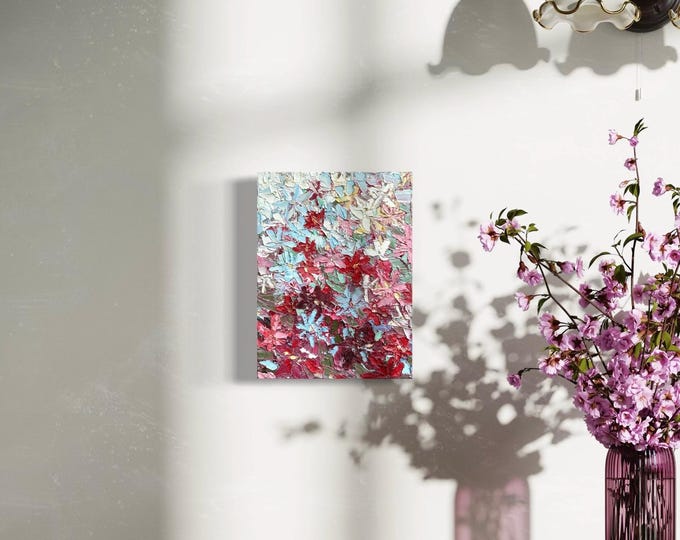 Wildflowers Flowers on canvas, Original Art, Flowers Painting, Floral Painting, Modern Art, bedroom Wall decor, Gift, Original oil Painting