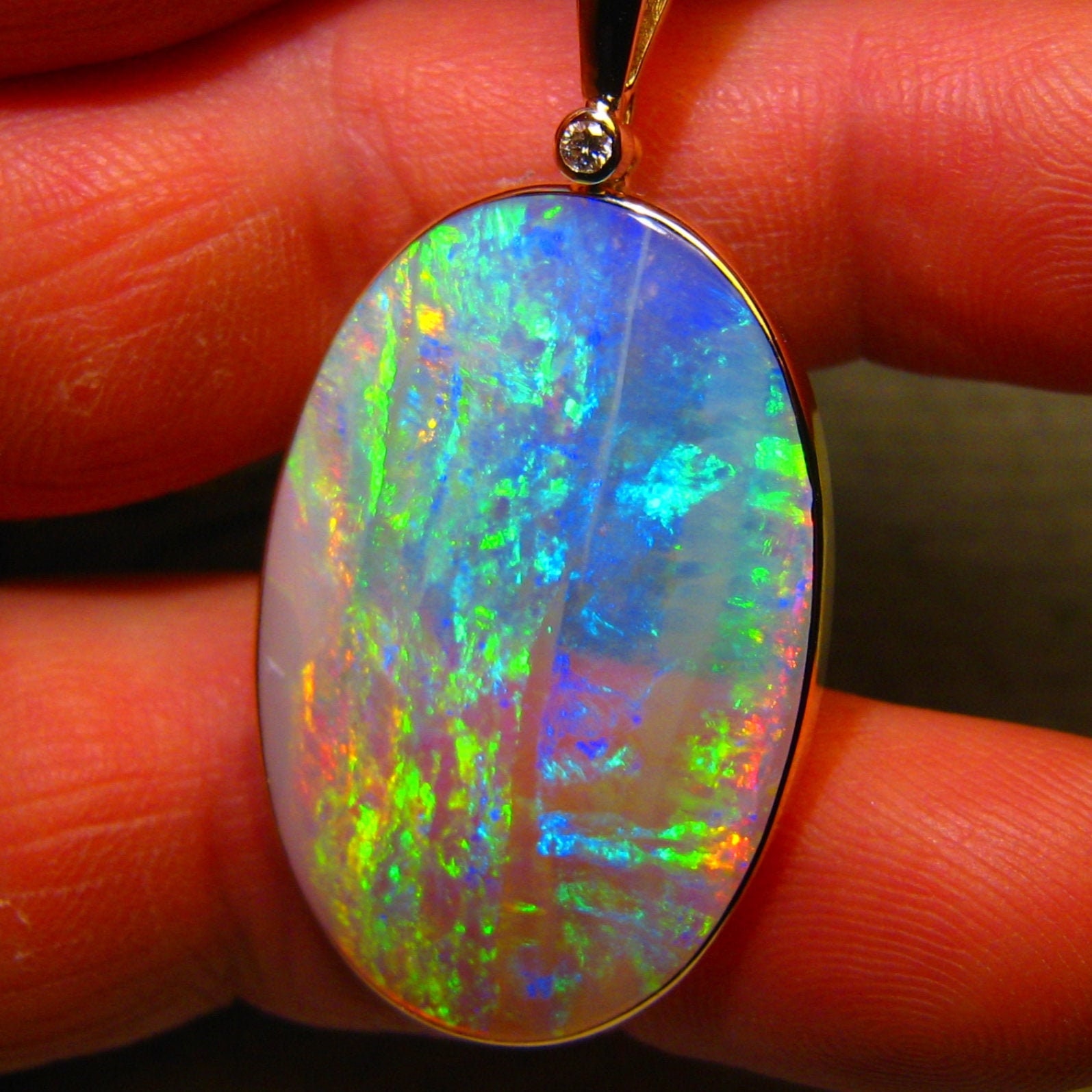 HUGE 23cts Super GEM Opal Valley Solid Australian Opal Diamond | Etsy