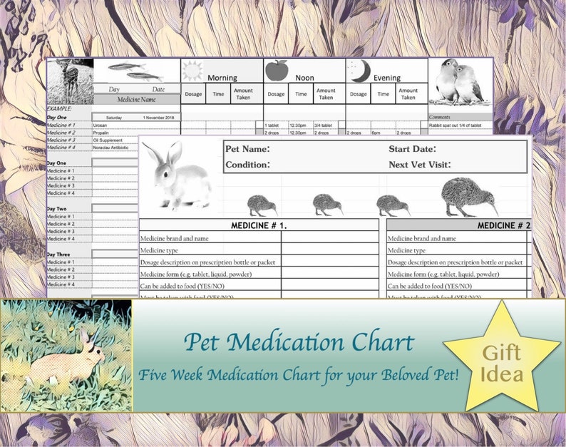 Pet Medication Chart