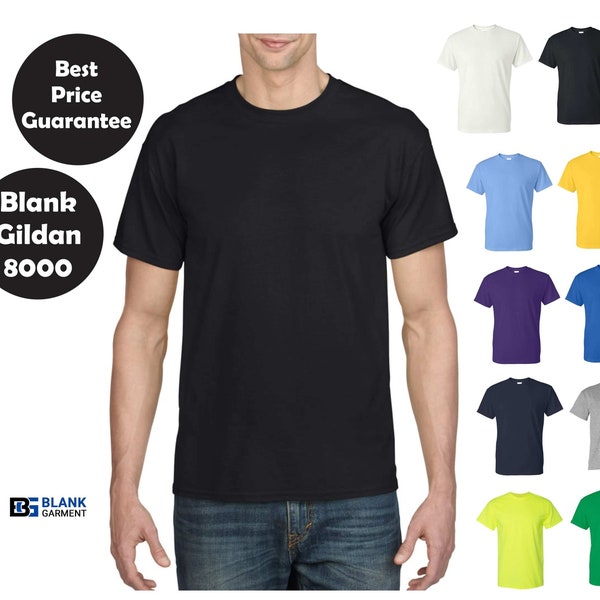 8000 Dry Blend T-Shirt, Blank T-shirt 50/50 cotton/polyester, Blank shirts, Plain T-shirt, Soft style T-shirt, T-shirts Wholesale Bulk