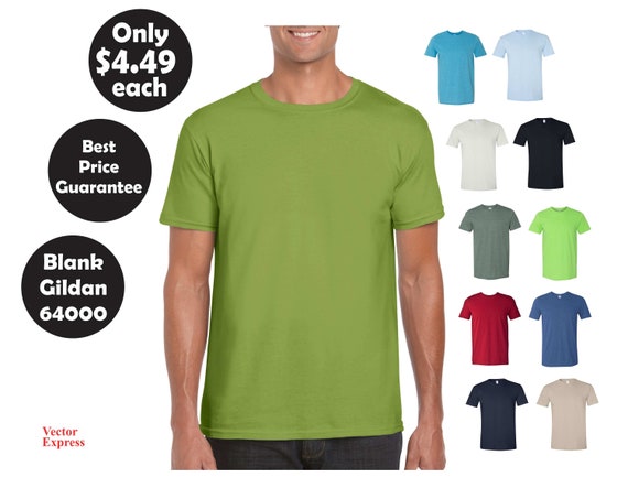 64000 Softstyle T-shirt Blank T-shirt Blank Shirts Plain - Etsy Canada