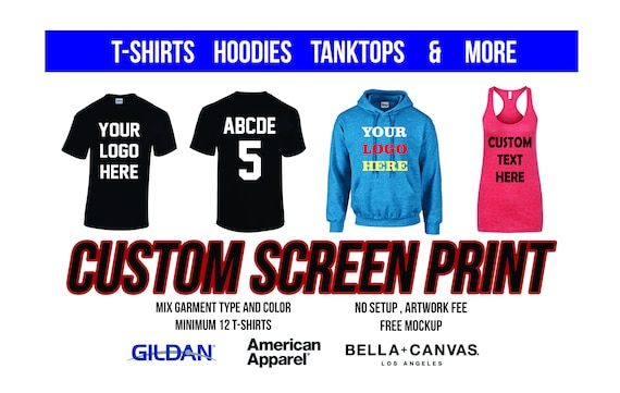 Bulk Screen Printing Wholesale Custom T-shirts 