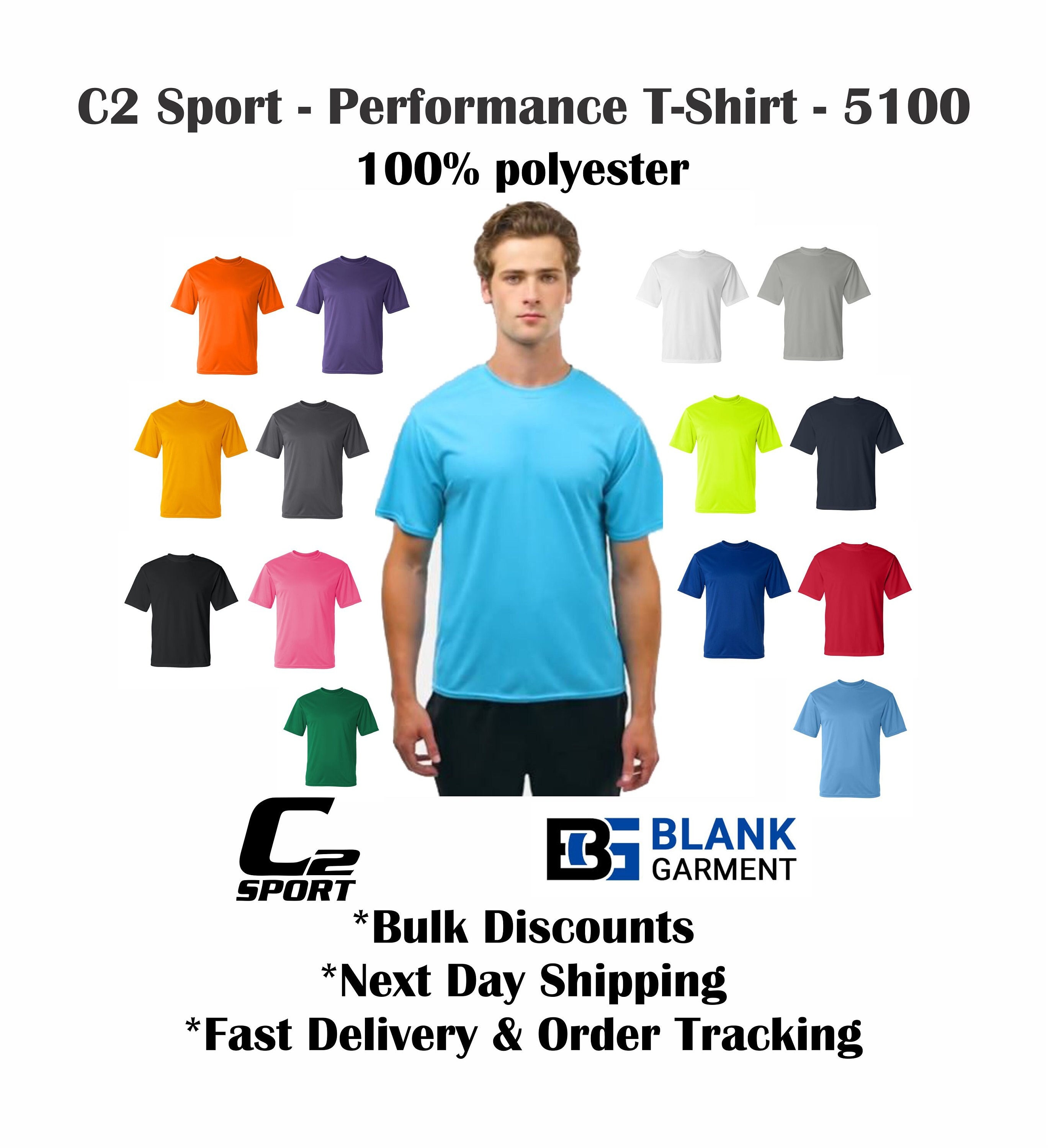 Performance T-shirt C2 Sport Blank T-shirt - Etsy