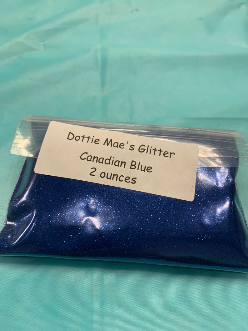 Canadian Blue Polyester Glitter Etsy