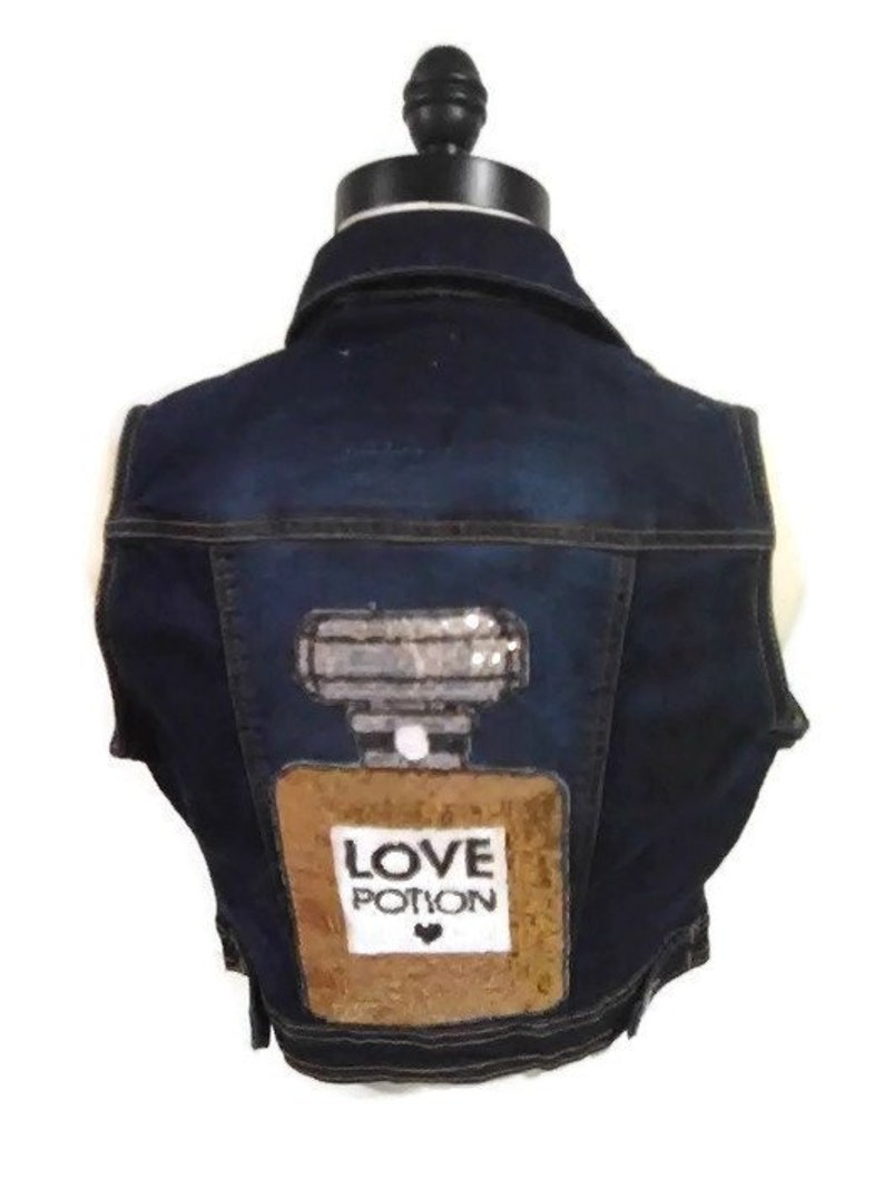 dark blue denim vest