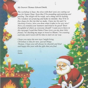 Carta personalizada de Santa