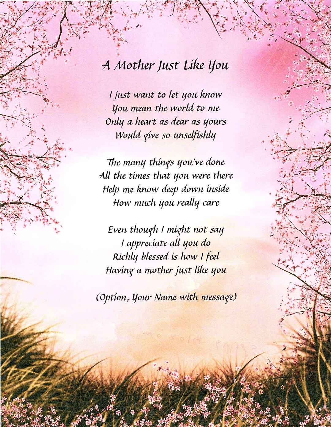 Personalized Poem for MOM - Etsy