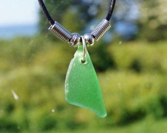 Green Sea Glass Necklace