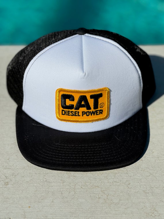 Caterpillar (cat) Diesel Power Logo Patch on a White and Black