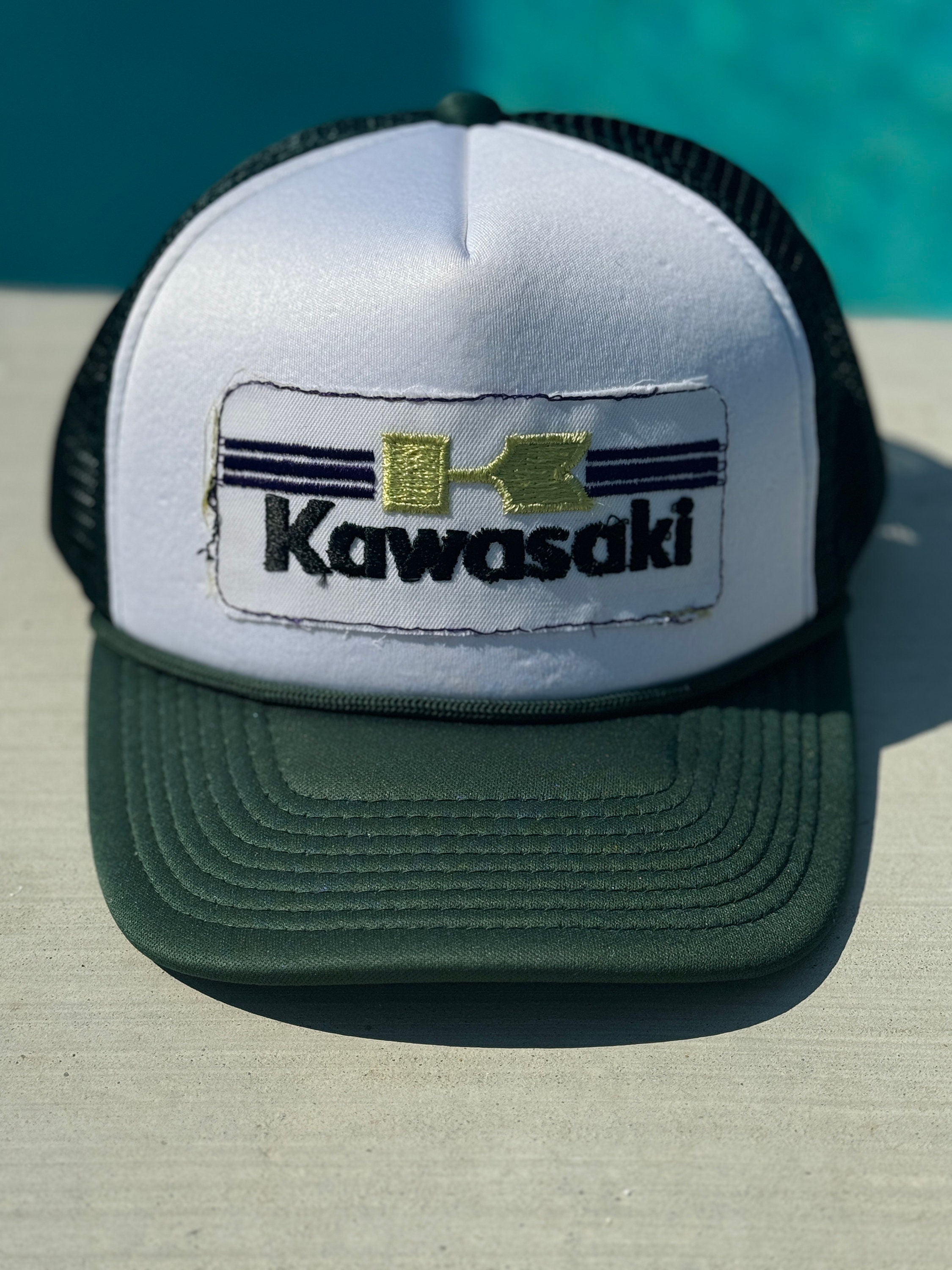 Vintage Hats Kawasaki Trucker Hat Retro Vintage Style Kawasaki