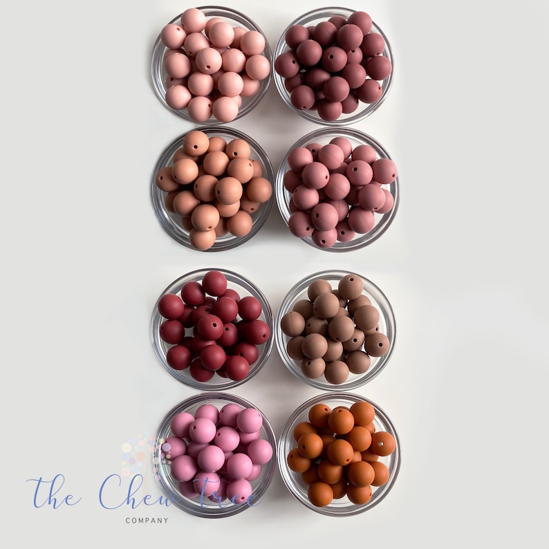 Silicone round 5 or 10 beads 15mm set silicone loose beads food grade silicone perl balls