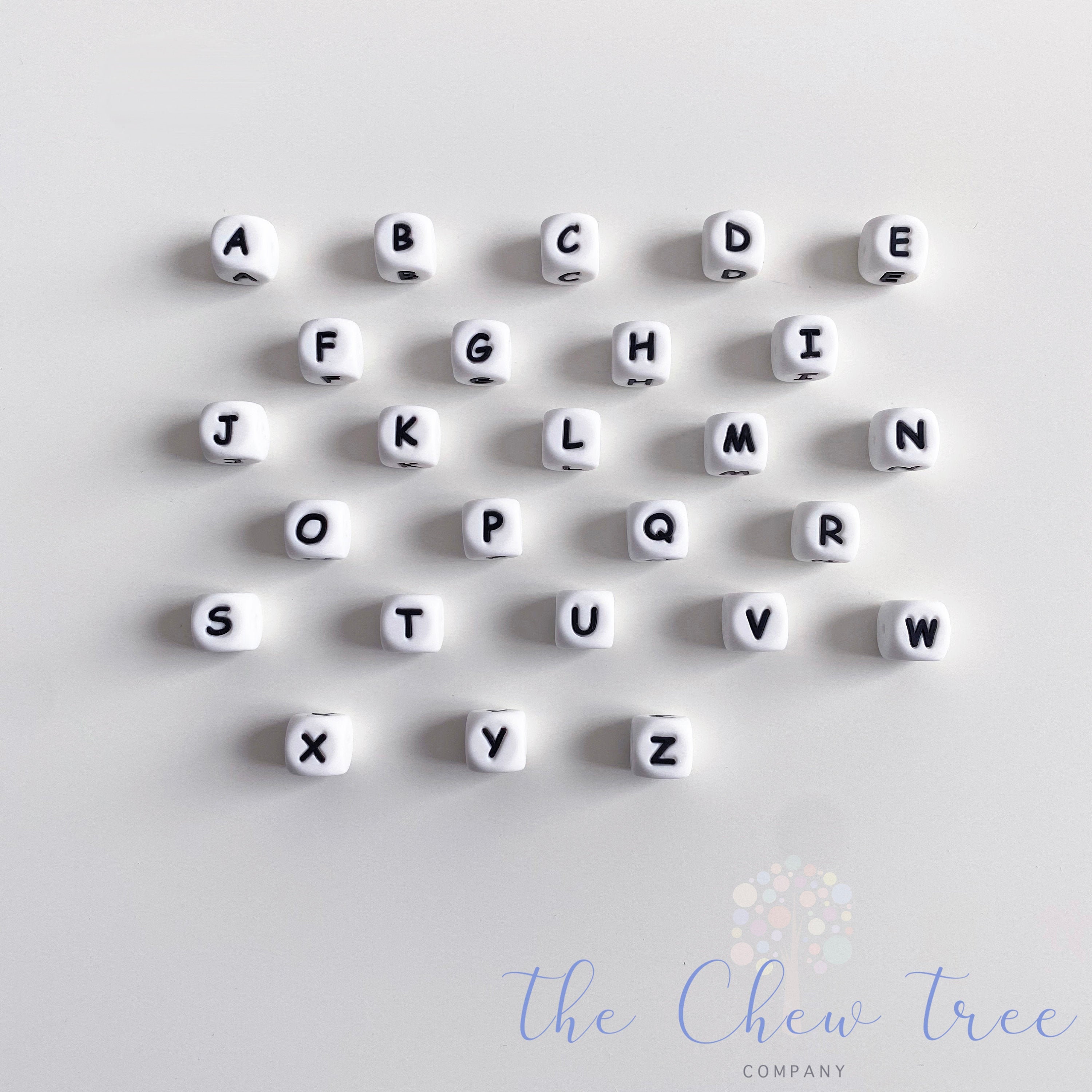 100Pcs Alphabet Silicone Beads 12mm BPA-Free Letter Beads Personalized  Pacifier