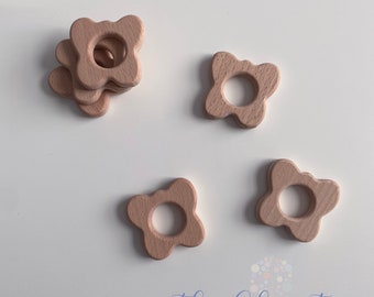 Butterfly Wooden Teether, High Quality Natural  Animal Wooden Baby Teether | Teether Toy | Crafts DIY | Wood Beads