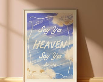 Impresión lírica de Lana Del Rey: Di sí al cielo, arte mural moderno