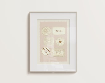 Classic Biscuit Print: Minimalistic Kitchen & Cafe Wall Art