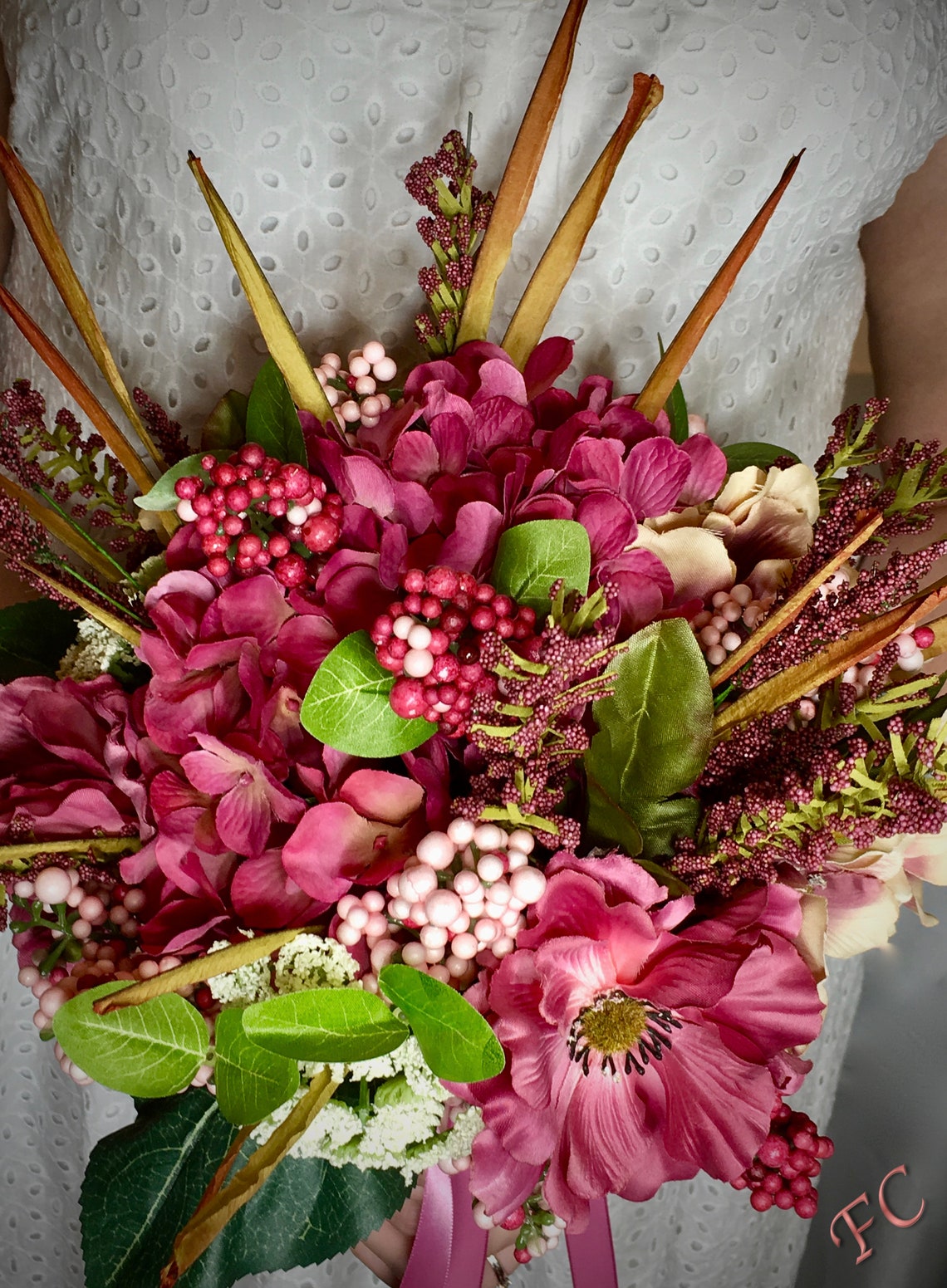 Custom Silk Bridal Flowers Rustic Bouquets and Coordinating Etsy
