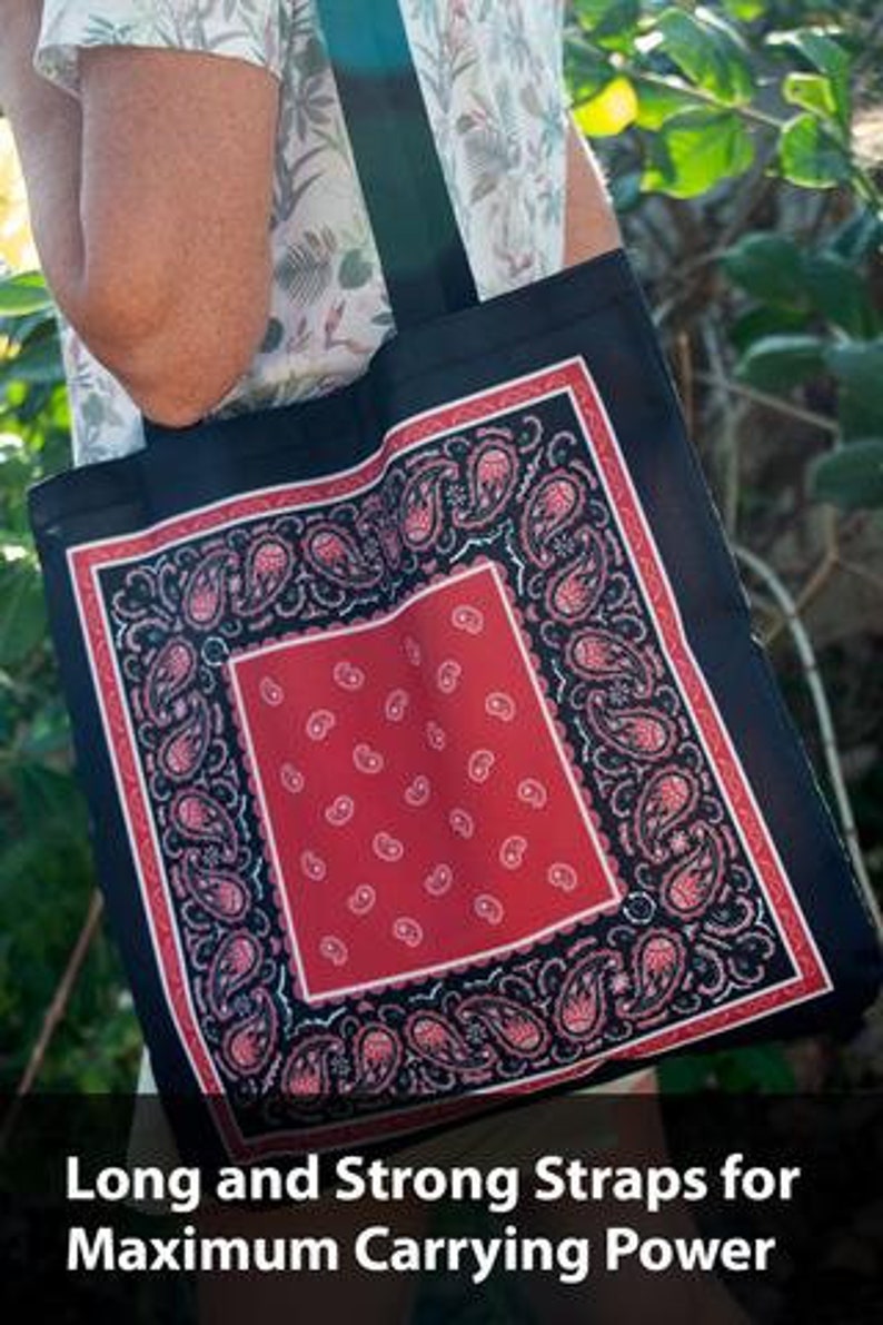 Denim Blue Bandana Tote Bag