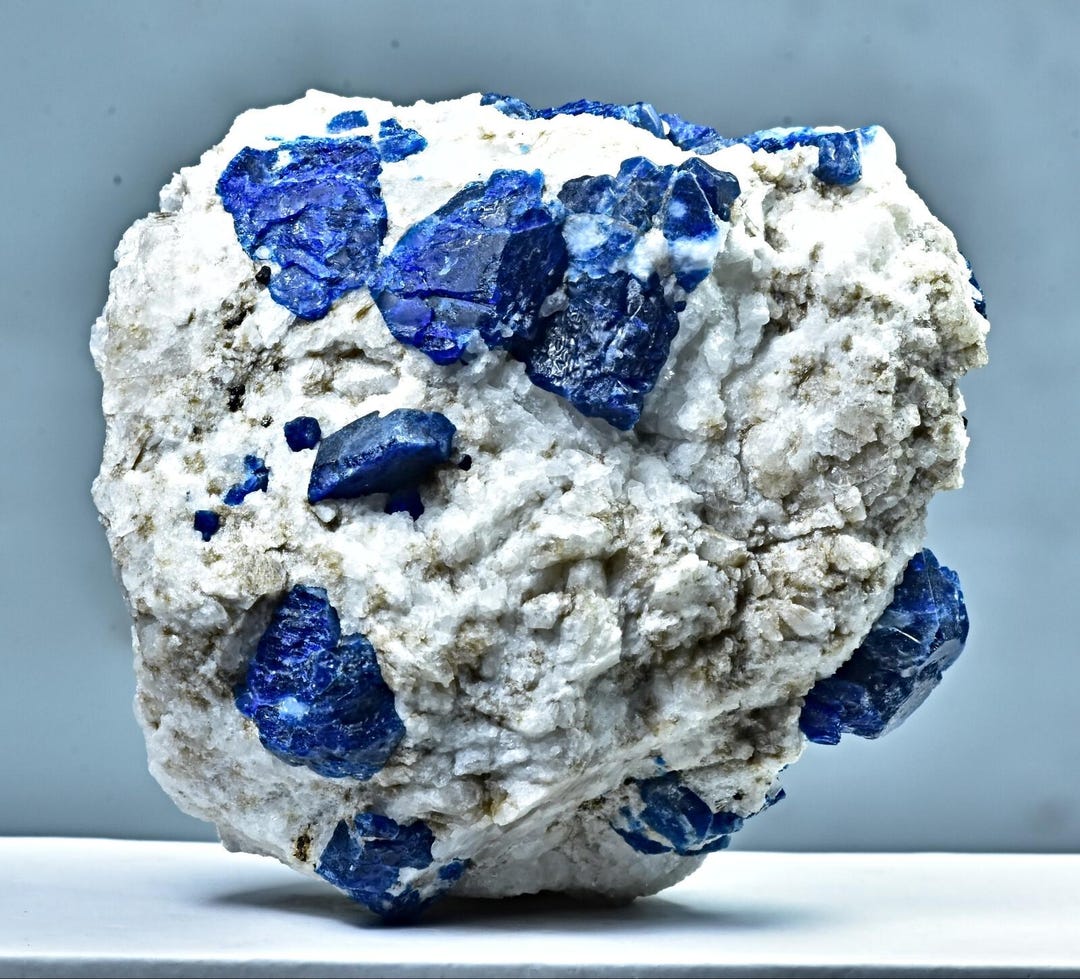 126 Gram Natural Top Blue Sodalite Crystals on Calcite Matrix - Etsy