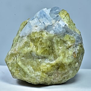 46 Gram Natural Terminated Vesuvianite Crystal Combined With Blue Calcite