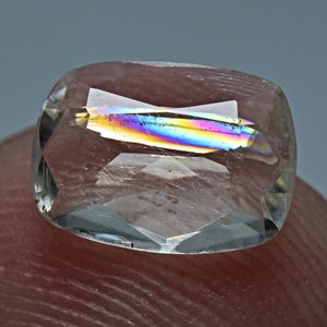 Unusual Faceted Richterite Winchite Gemstone with Color Dispersion 0.80 Carat