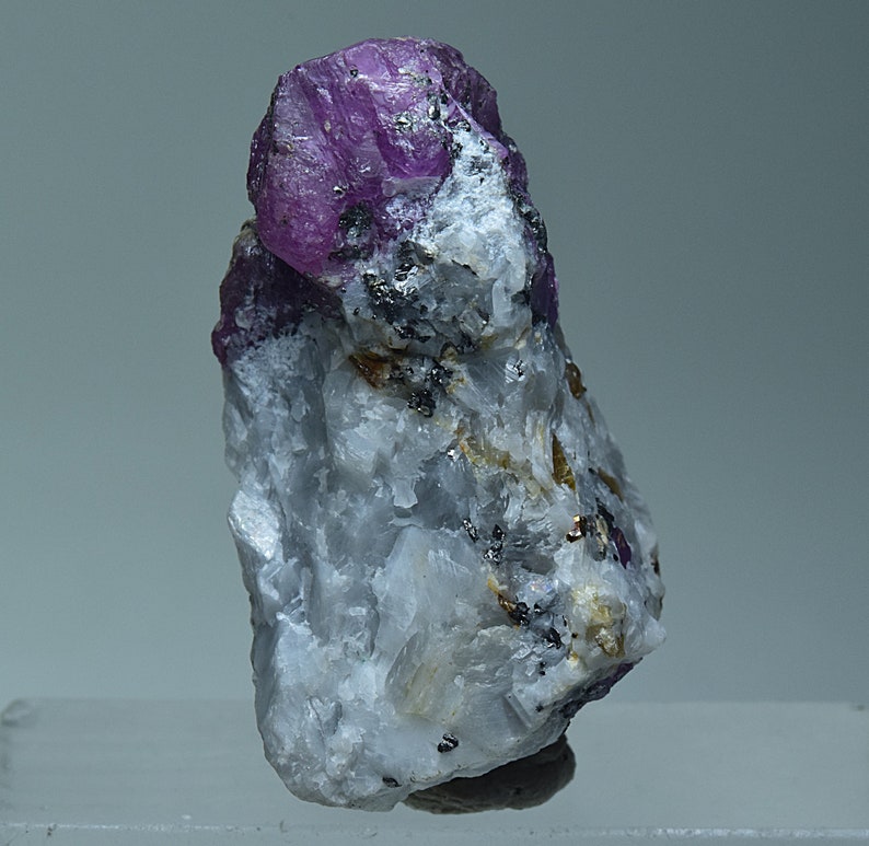 Natural Ruby Crystal Specimen Combined With Pyrite /& Mica on Matrix 29 Gram